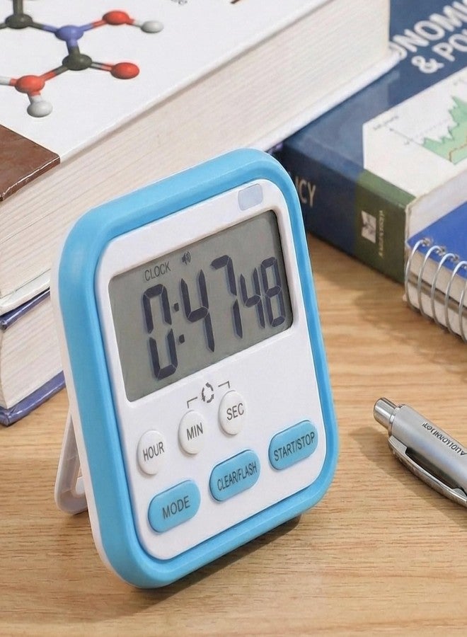 CELA Stopwatch Timer for Study Kitchen Timer | Large LCD, 24‑Hour Clock, Loud Alarm | Magnetic Back + Retractable Stand | Digital Kitchen Timer | Countdown & Count‑Up for Cooking, Study - Image 5